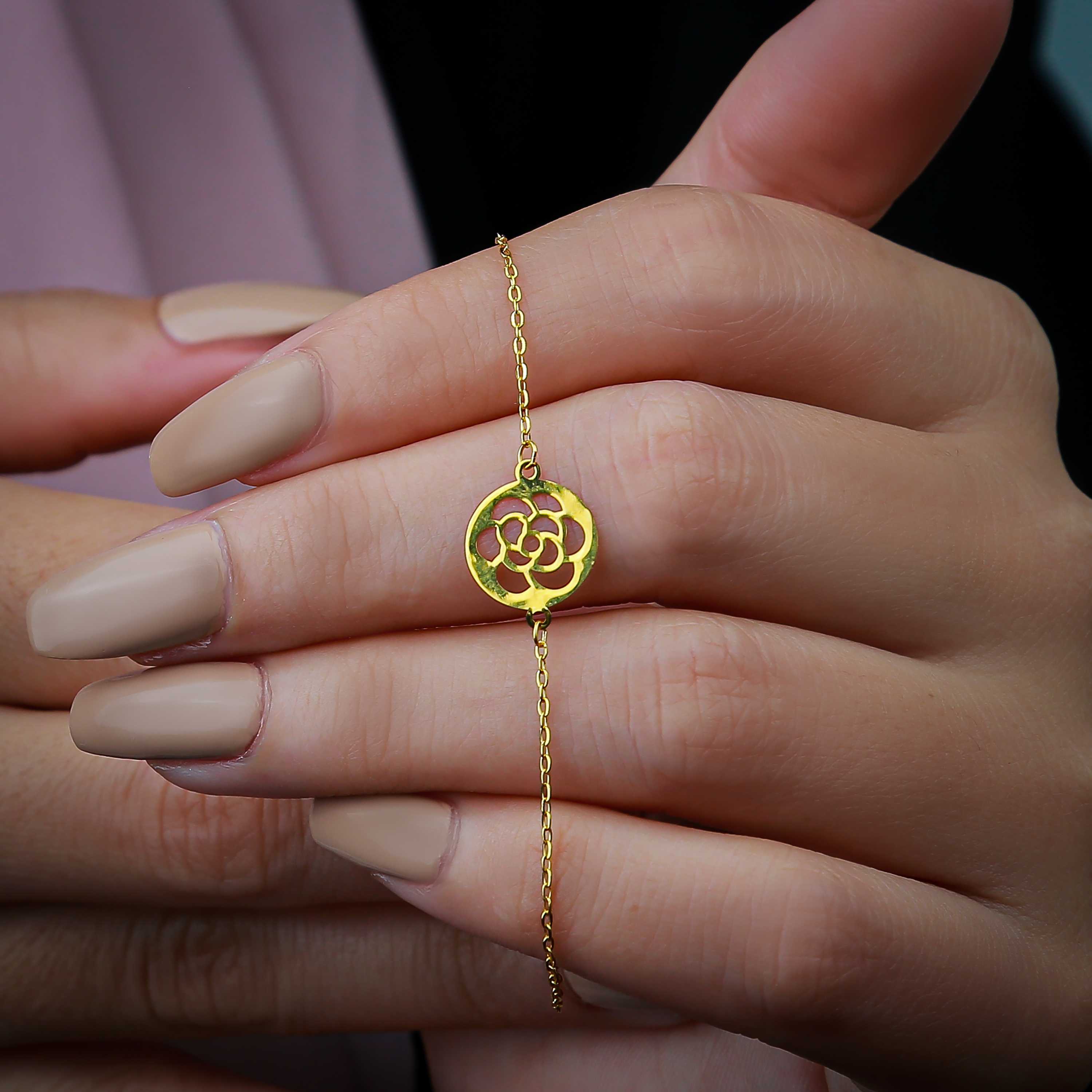 21 karat gold bracelet, Turkish made - (H-0771)